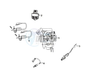 CROX 50 45KMH (L8 L9) EU EURO4 drawing CARBURETOR / ECU UNIT