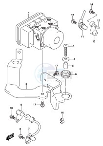 GSX-S1000 A drawing HYDRAULIC UNIT