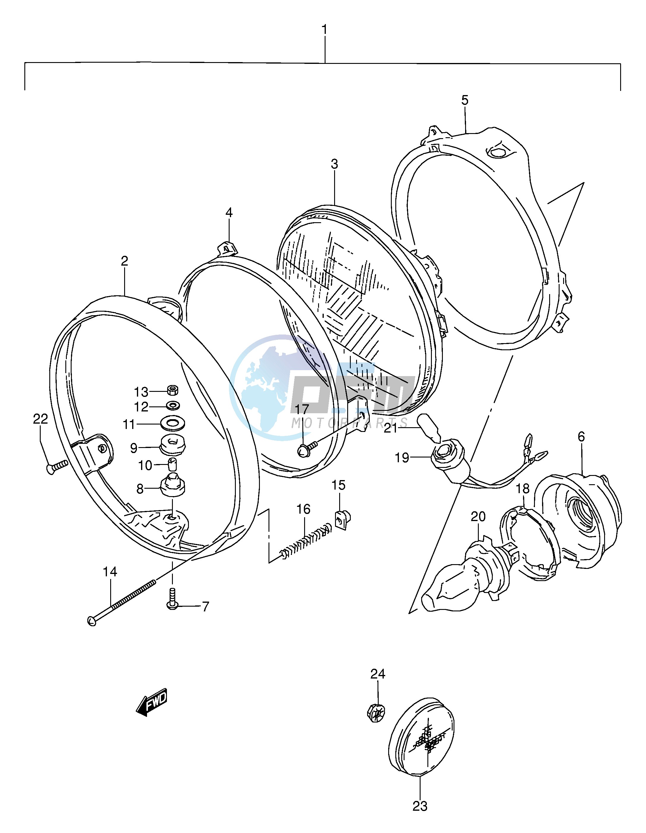 HEADLAMP (SEE NOTE)