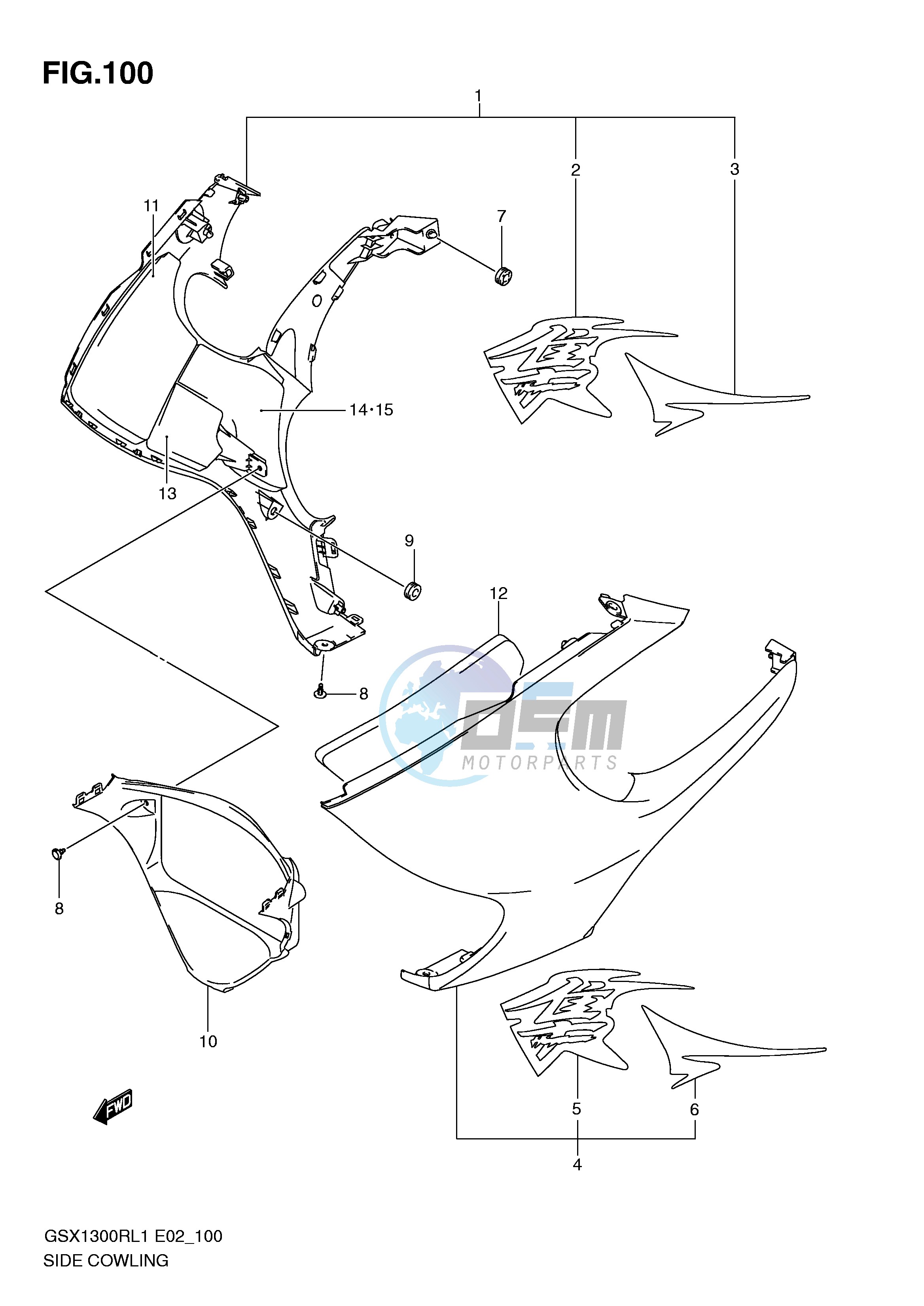 SIDE COWLING (GSX1300RL1 E19)