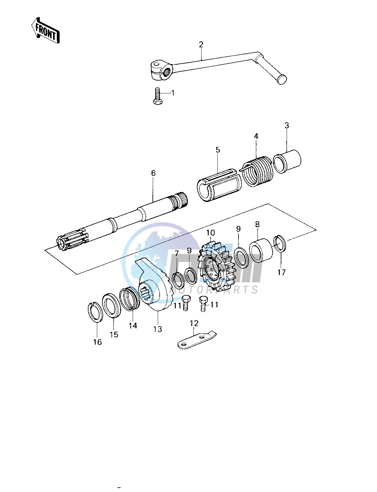 KICKSTARTER MECHANISM -- 80 D3- -