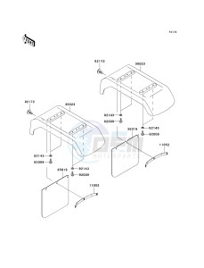 KAF 620 G [MULE 3000] (G6F-G8F) G8F drawing REAR FENDER-- S- -