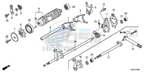 TRX500FM2H Europe Direct - (ED) drawing GEARSHIFT FORK