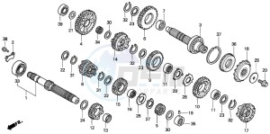 CB500 drawing TRANSMISSION