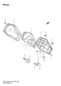 GSX-R1000 (E3-E28) drawing SPEEDOMETER