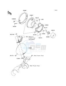 VN 2000 H [VULCAN 2000 CLASSIC] (8F-9F) 0H9F drawing HEADLIGHT-- S- -