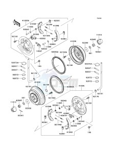 KAF 950 B [MULE 3010 DIESEL 4X4] (B7F) B6F drawing FRONT HUBS_BRAKES