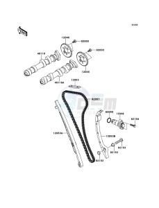 ER-6f EX650CBF GB XX (EU ME A(FRICA) drawing Camshaft(s)/Tensioner