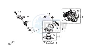 JOYMAX 300I drawing INLET / FUEL INJECTOR / THROTTLE VALVE BODY