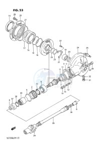 VS750GL (E1) INTRUDER drawing PROPELLER SHAFT - FINAL DRIVE GEAR