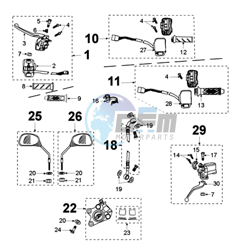 BRAKE SYSTEM - BRAKE LEVER CHROOM