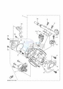 YFM700FWBD KODIAK 700 EPS (B5KN) drawing THROTTLE BODY ASSY 1