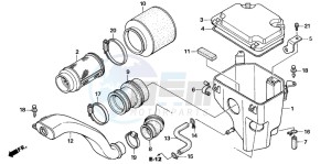 TRX250TE FOURTRAX ES drawing AIR CLEANER