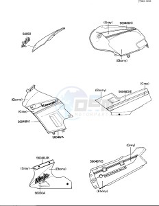 EX 250 F [NINJA 250R] (F2-F4) [NINJA 250R] drawing DECALS-- EBONY- --- EX250-F3- -