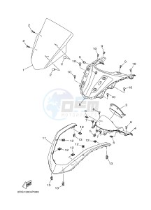 GPD125A GPD125-A NMAX125 (BV31 BV33) drawing WINDSHIELD