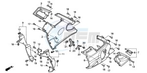 CBR600F drawing LOWER COWL