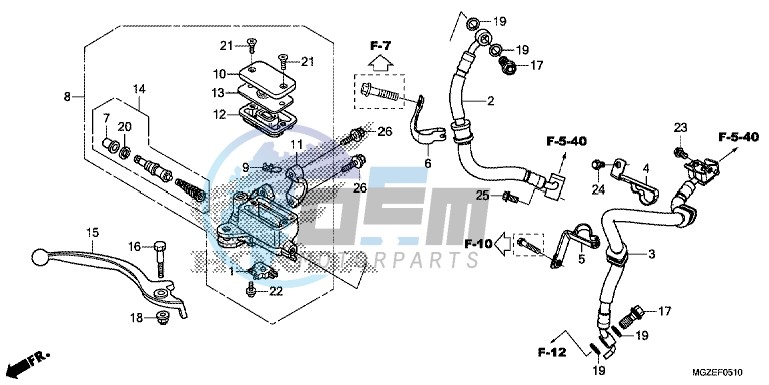 FRONT BRAKE MASTER CYLINDER (ABS)