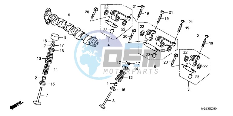 CAMSHAFT/VALVE (REAR)