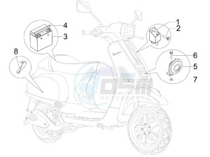 S 50 2T (25 Kmh) B-NL drawing Control switches - Battery - Horn