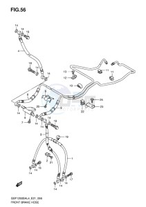 GSF-1250S ABS BANDIT EU drawing FRONT BRAKE HOSE