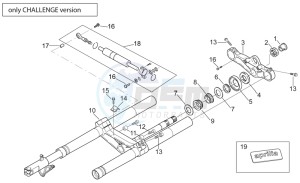 RS 250 drawing Front fork - Challenge Version