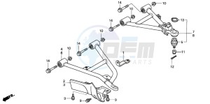 TRX350FE FOURTRAX ES drawing FRONT ARM (TRX350FM/FE)