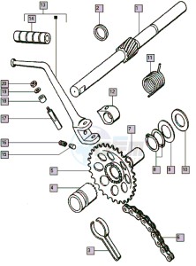 FLEXER_25-45kmh_K4-K7 50 K4-K7 drawing Starter mechanism-kick start