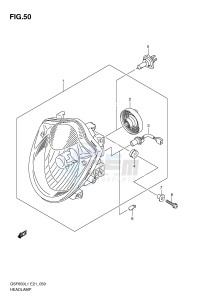 GSF650 (E21) Bandit drawing HEADLAMP (GSF650L1 E21)