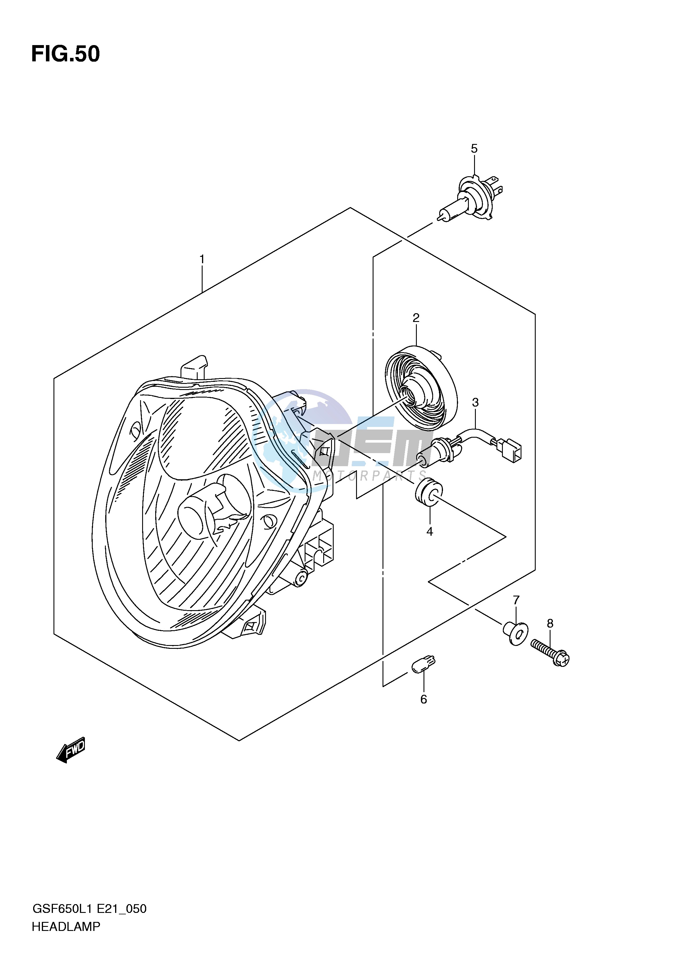 HEADLAMP (GSF650L1 E21)