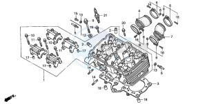 CB500 drawing CYLINDER HEAD