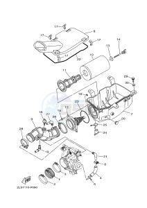 YFM700R YFM70RSBG RAPTOR 700R (2LS7) drawing INTAKE