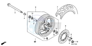 FES1259 UK - (E / MKH 3E) drawing FRONT WHEEL (FES125)(FES150)