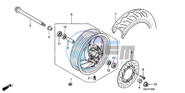 FRONT WHEEL (FES125)(FES150)