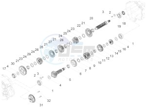 V9 Bobber 850 (EMEA) drawing Gear box - Gear assembly