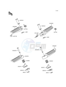 ZX 600 F [NINJA ZX-6R] (F1-F3) [NINJA ZX-6R] drawing FOOTRESTS