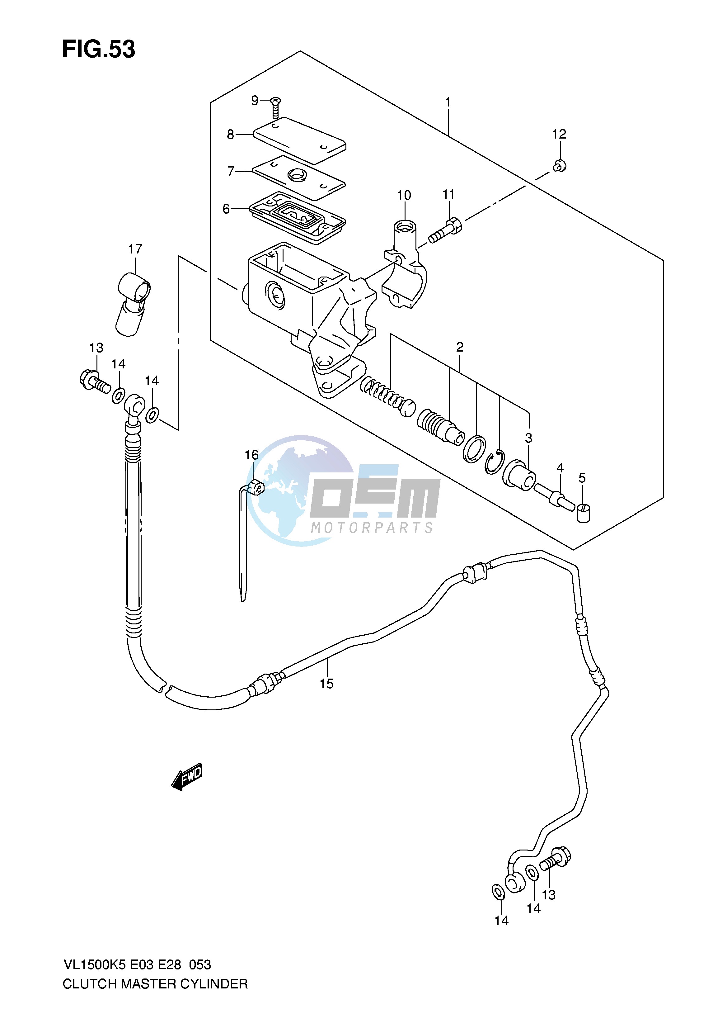 CLUTCH MASTER CYLINDER (MODEL K5 K6)