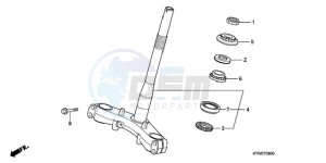 SH300A9 France - (F / ABS CMF) drawing STEERING STEM