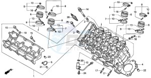 CBR600FR drawing CYLINDER HEAD (2)