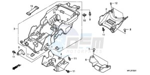 CBR1000RAA Australia - (U / ABS) drawing REAR FENDER (CBR1000RA)