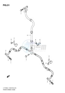 LT-F250 (E28-E33) drawing FRONT BRAKE HOSE