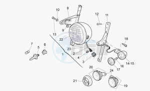 California 1100 Vintage Classic-Touring drawing Front lights