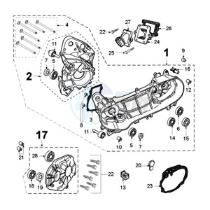 LUDIX 14 L ELEGANCE drawing CRANKCASE