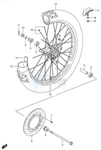 RM80 (P3-P28) drawing FRONT WHEEL