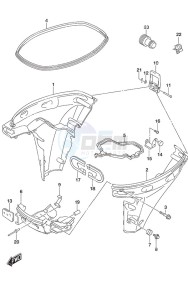 DF 9.9B drawing Side Cover - Remote Control