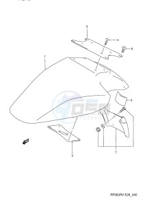 RF900R (E28) drawing FRONT FENDER