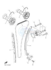 YZ450F (B111 B112 B113 B114) drawing CAMSHAFT & CHAIN