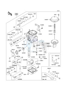 KL 650 E [KLR650] (E8F-E9F) E8F drawing CARBURETOR