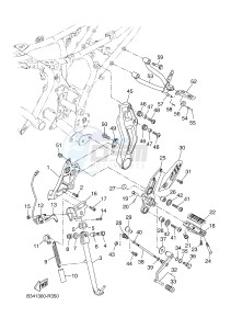 MTM690-U MTM-690-U XSR700 (B345 B345) drawing STAND & FOOTREST