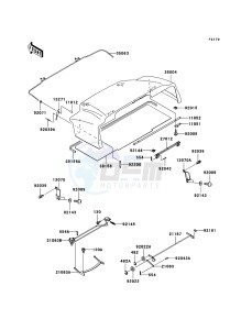 MULE 3010 DIESEL 4x4 KAF950B6F EU drawing Fenders