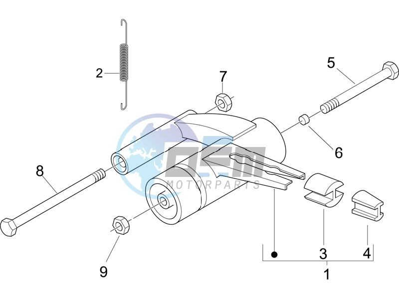 Swinging arm